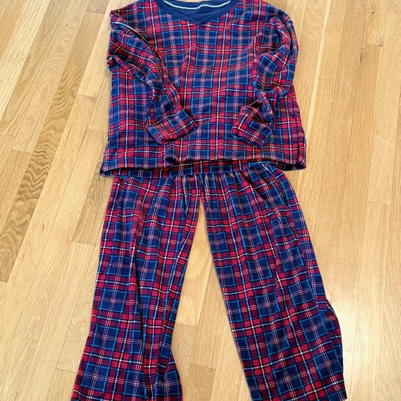 Plaid Long Sleeve Pajama Nautica Set - Red and Blue medium - Picture 10 of 11